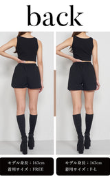 モデル：163cm（着用サイズ：FREE/F-L　着用カラー：BLK）