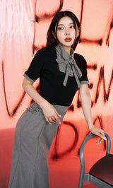 モデル：160cm（着用サイズ：FREE　着用カラー：BLK）