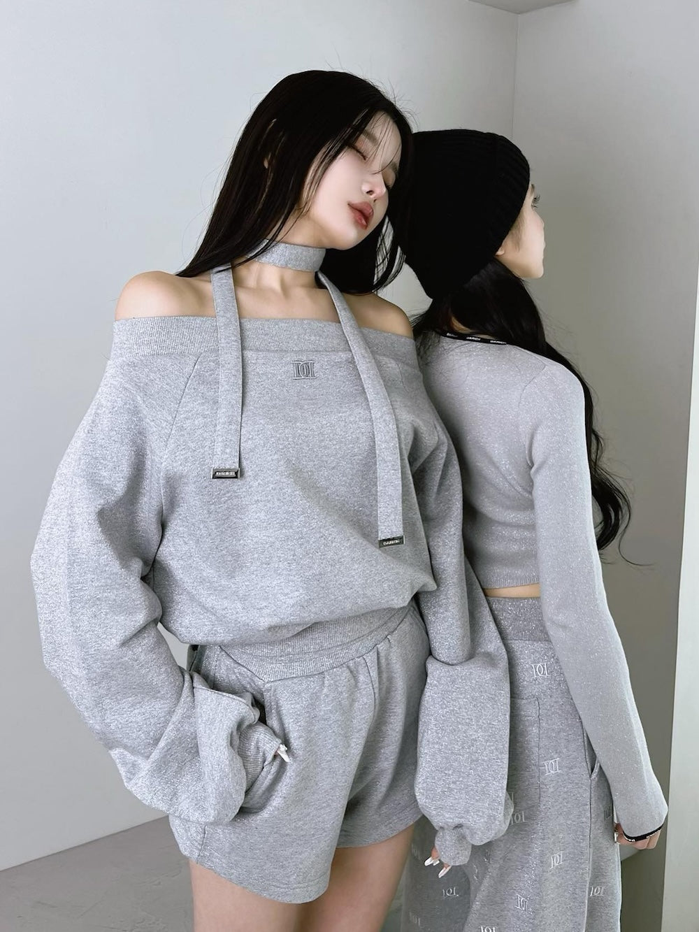 オフショルラメスウェットトップス – Darich (ダーリッチ)