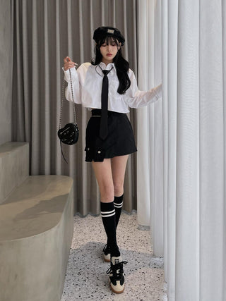 モデル：160cm（着用サイズ：FREE　着用カラー：BLK）