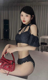 モデル：160cm（着用サイズ：FREE　着用カラー：BLU）