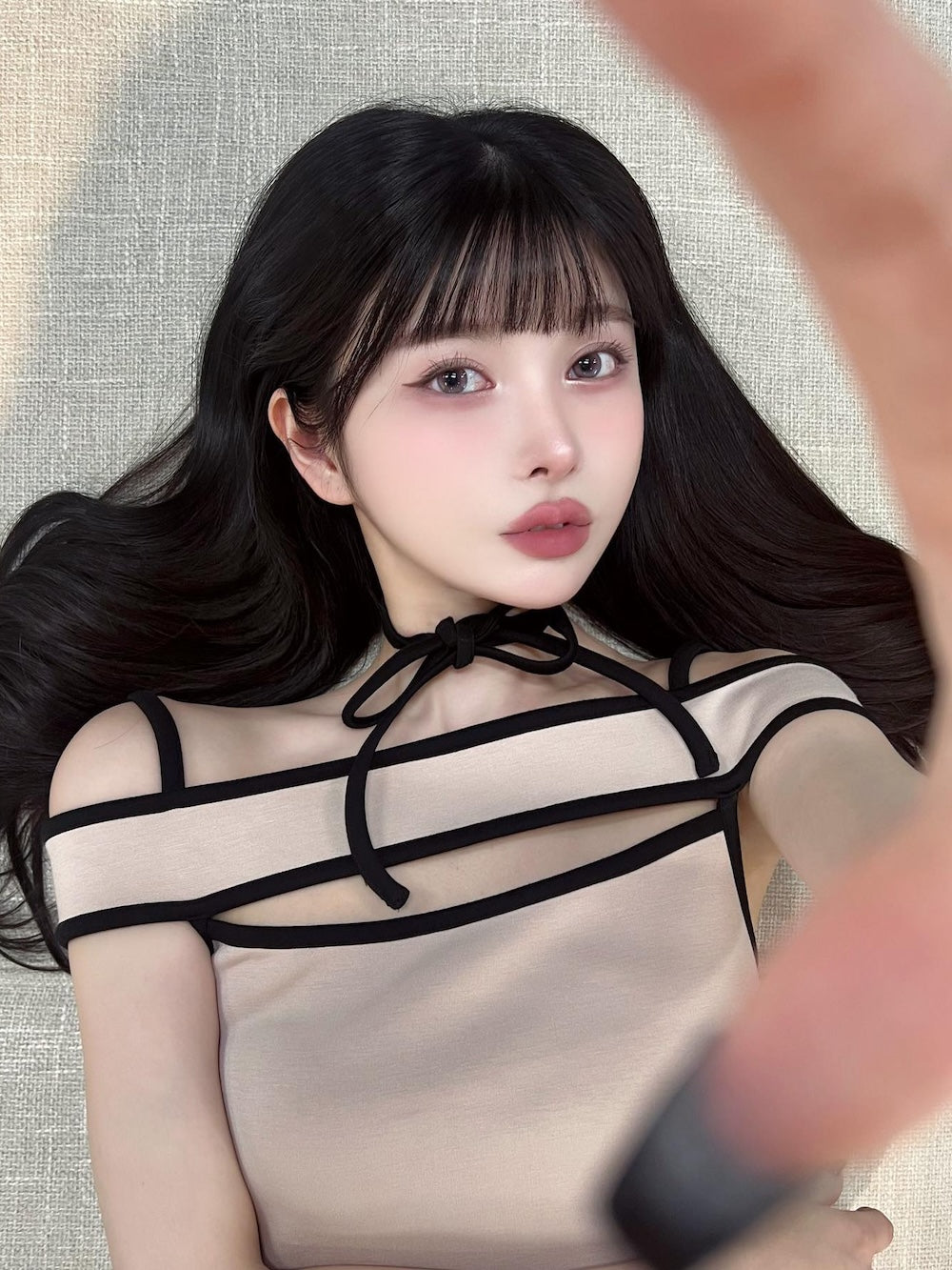 モデル：160cm（着用サイズ：FREE　着用カラー：BEG）