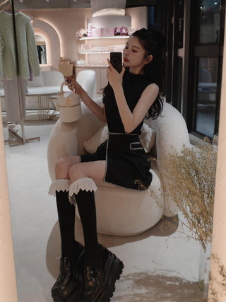 モデル：160cm（着用サイズ：S　着用カラー：BLK）