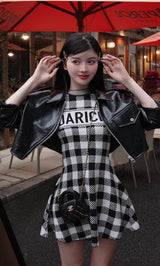 モデル：160cm（着用サイズ：FREE　着用カラー：BLK）
