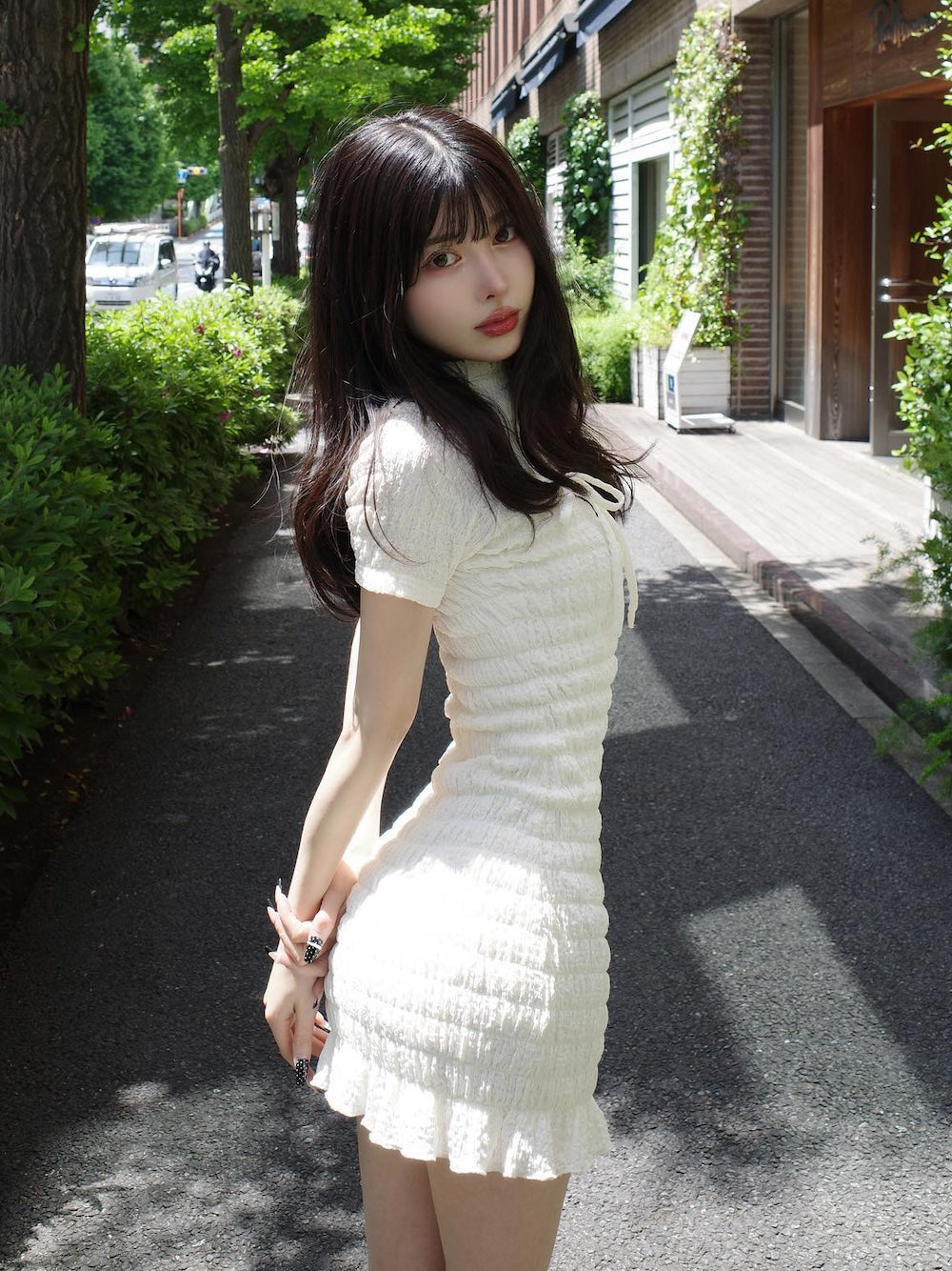 モデル：160cm（着用サイズ：FREE　着用カラー：IVO）