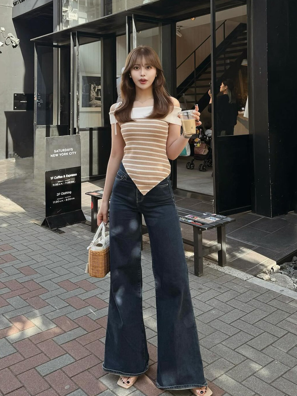 モデル：164cm（着用サイズ：FREE　着用カラー：BEG）