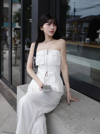 モデル：160cm（着用サイズ：FREE　着用カラー：WHT）
