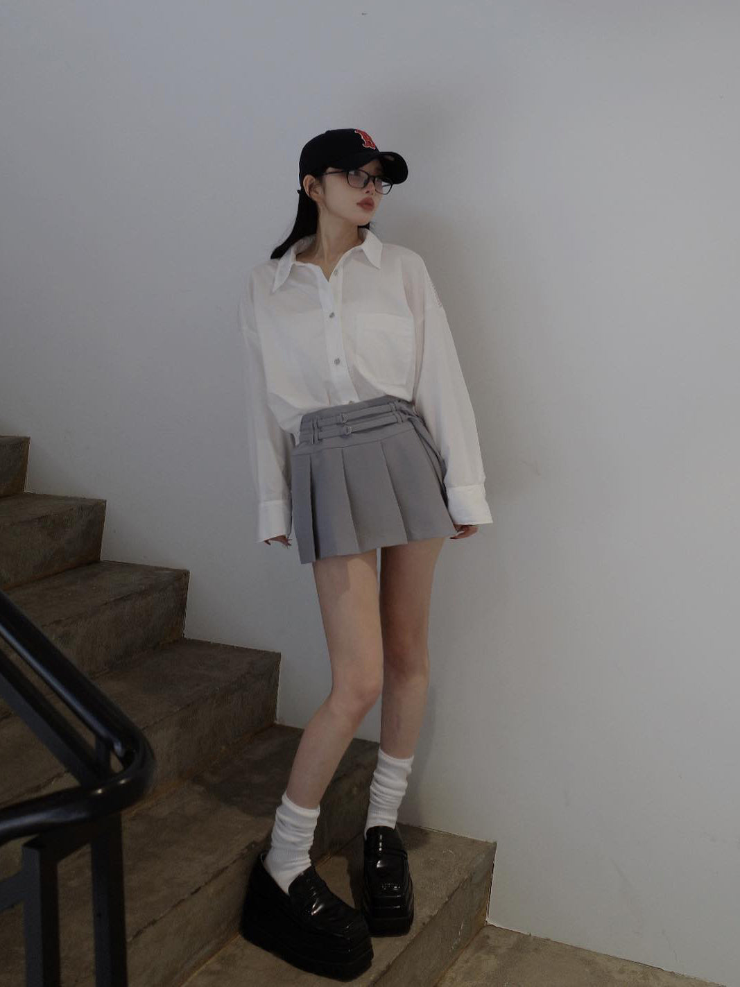 モデル：160cm（着用サイズ：S　着用カラー：GRY）