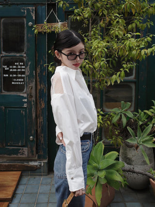 モデル：160cm（着用サイズ：FREE　着用カラー：WHT）