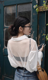 モデル：160cm（着用サイズ：FREE　着用カラー：WHT）