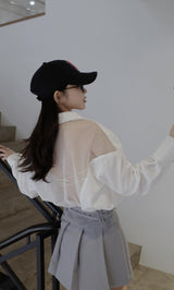 モデル：160cm（着用サイズ：FREE　着用カラー：WHT）