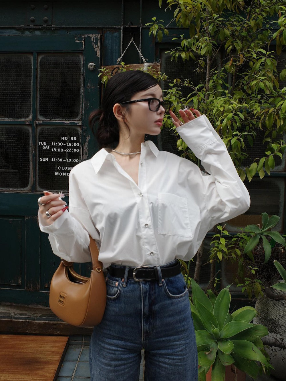 モデル：160cm（着用サイズ：FREE　着用カラー：WHT）