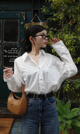モデル：160cm（着用サイズ：FREE　着用カラー：WHT）