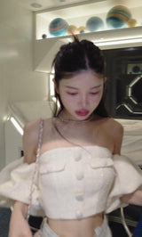 モデル：160cm（着用サイズ：FREE　着用カラー：WHT）