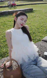 モデル：160cm（着用サイズ：FREE　着用カラー：WHT）