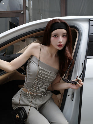 モデル：160cm（着用サイズ：FREE　着用カラー：GRY）