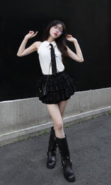 モデル：160cm（着用サイズ：FREE　着用カラー：BLK）