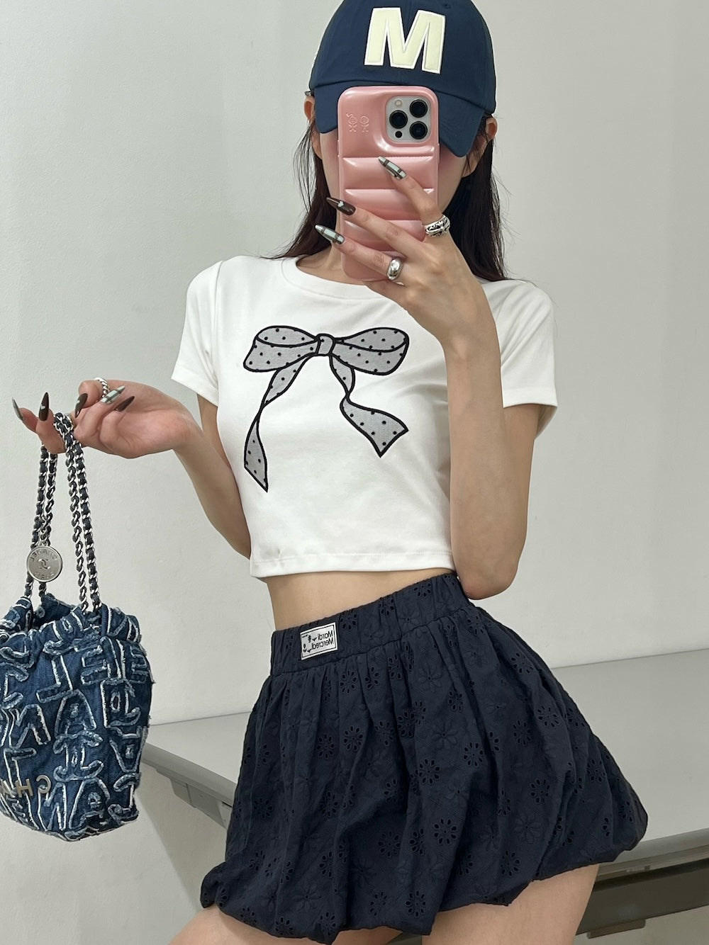 ドットリボンTシャツ