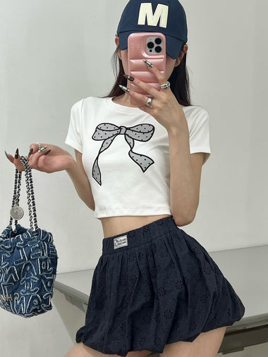 ドットリボンTシャツ