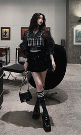 モデル：160cm（着用サイズ：FREE　着用カラー：BLK）