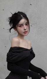 モデル：160cm（着用サイズ：FREE　着用カラー：BLK）