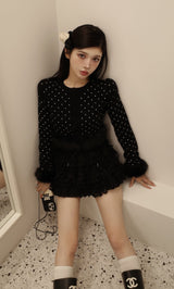 モデル：160cm（着用サイズ：FREE　着用カラー：BLK）