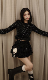 モデル：160cm（着用サイズ：FREE　着用カラー：BLK）