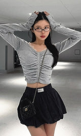 モデル：160cm（着用サイズ：FREE　着用カラー：GRY）