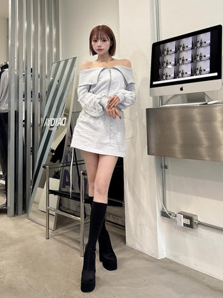 モデル：155cm（着用サイズ：FREE　着用カラー：L-GRY）