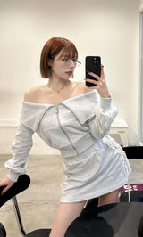 モデル：155cm（着用サイズ：FREE　着用カラー：L-GRY）