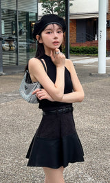 モデル：160cm（着用サイズ：S　着用カラー：BLK）