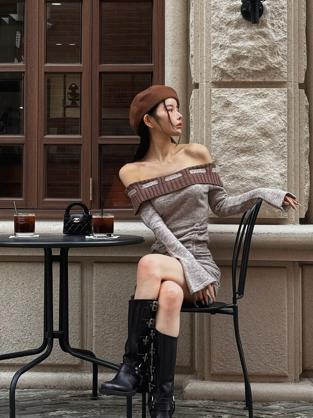 モデル：160cm（着用サイズ：FREE　着用カラー：BEG）