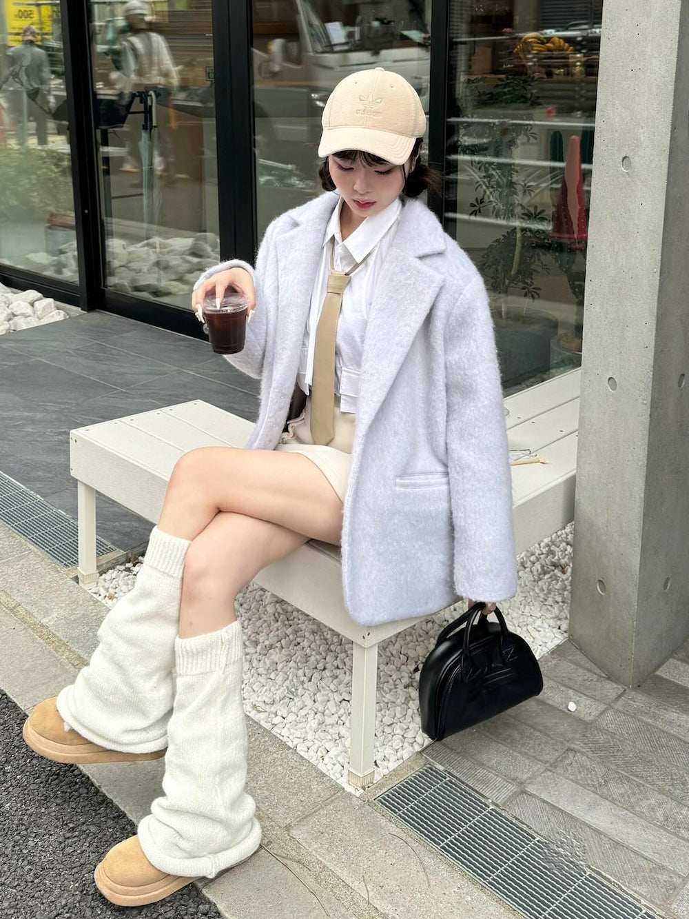 シャギーオーバージャケットコート