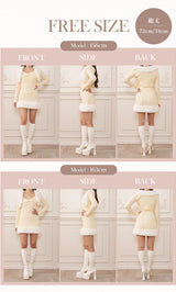 モデル：156cm/163cm（着用サイズ：FREE　着用カラー：WHT）