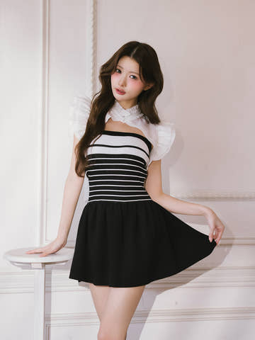 モデル：164cm（着用サイズ：FREE　着用カラー：BLK）