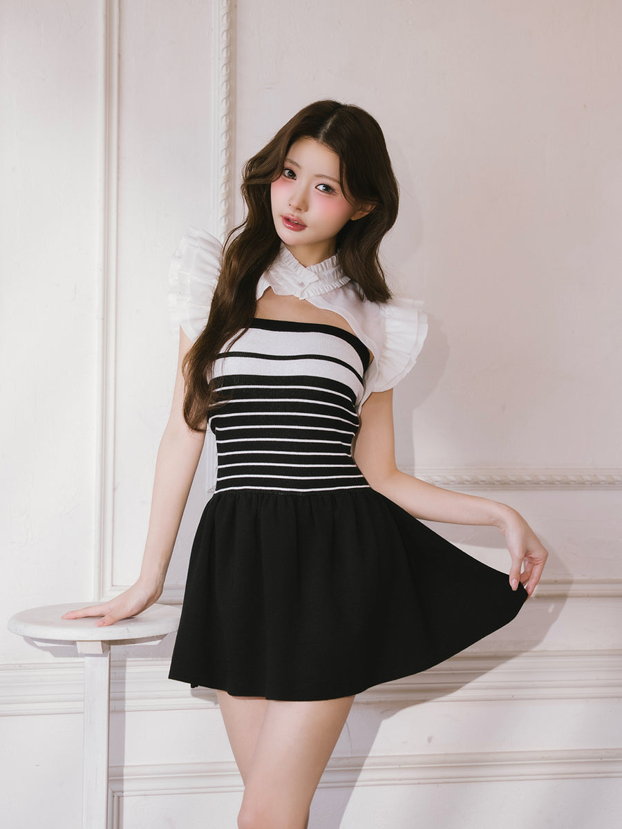 モデル：164cm（着用サイズ：FREE　着用カラー：BLK）