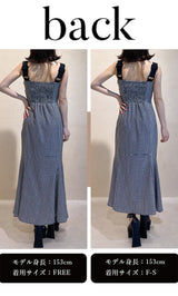 モデル：153cm（着用サイズ：F-S/FREE　着用カラー：BLK）