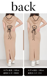 モデル：148cm（着用サイズ：F-S/FREE　着用カラー：BEG）