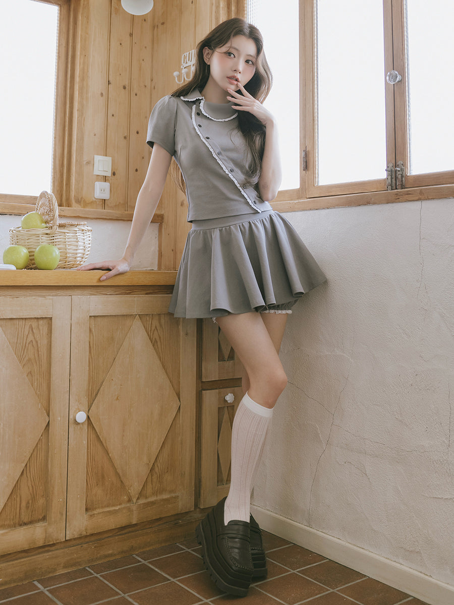 モデル：164cm（着用サイズ：FREE　着用カラー：GRY）