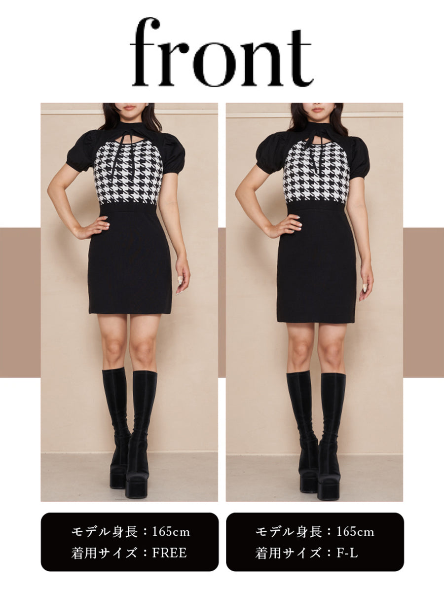 モデル：165cm（着用サイズ：FREE/F-L　着用カラー：BLK）