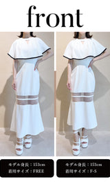 モデル：153cm（着用サイズ：F-S/FREE　着用カラー：WHT）
