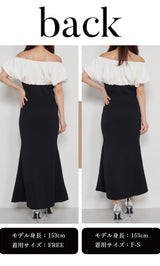 モデル：153cm（着用サイズ：F-S/FREE　着用カラー：BLK）