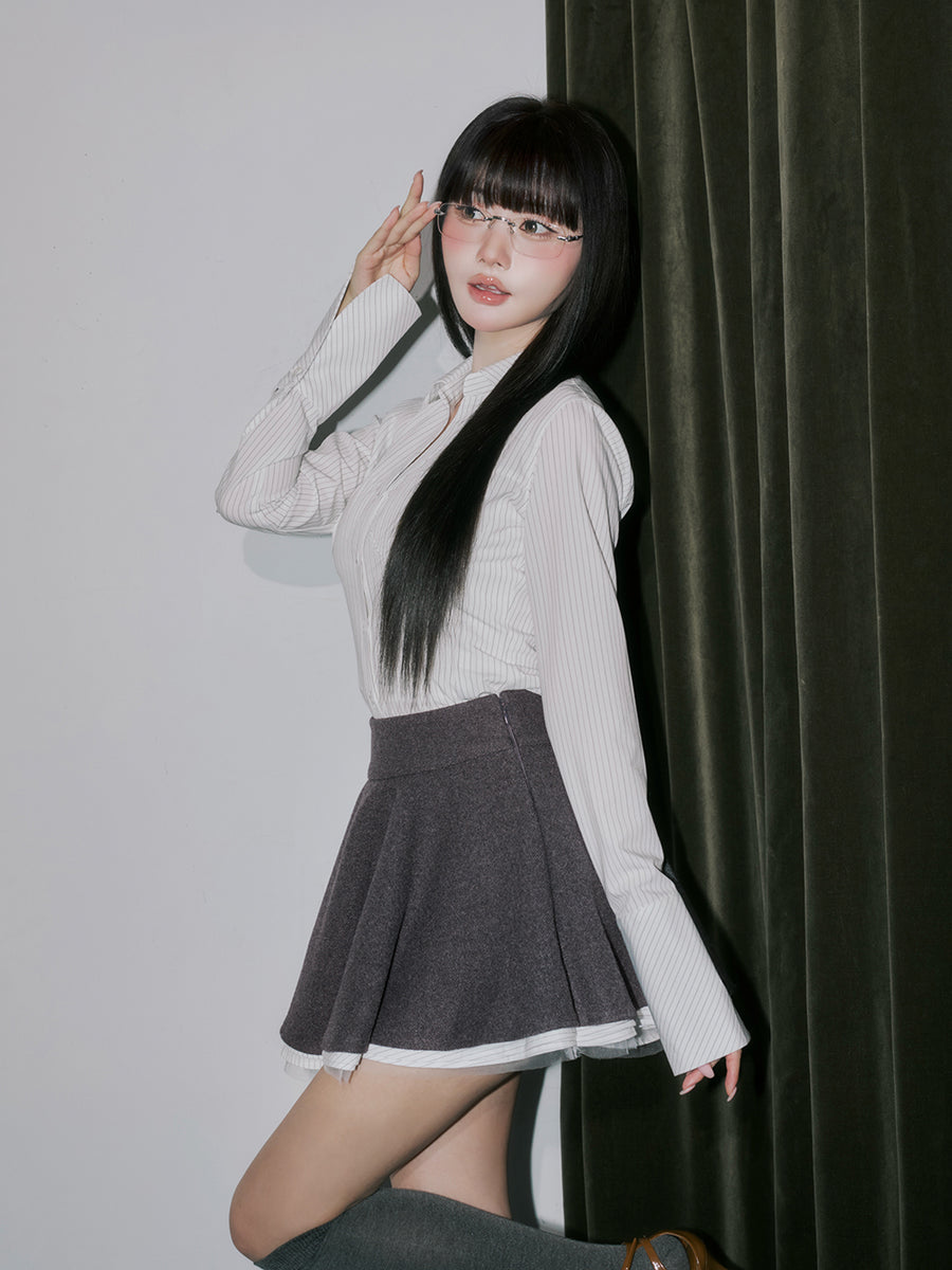 モデル：164cm（着用サイズ：FREE　着用カラー：WHT）