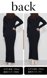 モデル：153cm（着用サイズ：F-S/FREE　着用カラー：BLK）