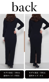 モデル：148cm（着用サイズ：F-S/FREE　着用カラー：BLK）