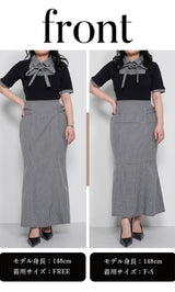 モデル：148cm（着用サイズ：F-S/FREE　着用カラー：BLK）