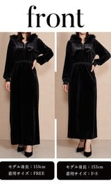 モデル：153cm（着用サイズ：F-S/FREE　着用カラー：BLK）