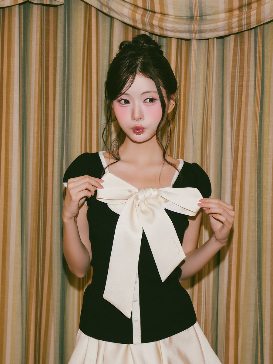 モデル：164cm（着用サイズ：FREE　着用カラー：BLK）