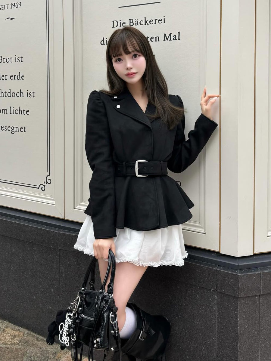 モデル：166cm（着用サイズ：FREE　着用カラー：BLK）