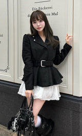 モデル：166cm（着用サイズ：FREE　着用カラー：BLK）